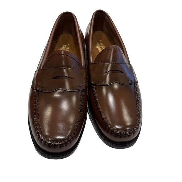 GH Bass Men’s Weejuns Logan Loafers Brown All Leather Size 8 EE BRAND NEW main image 4